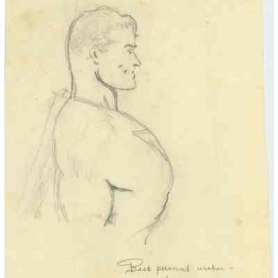 Superman Sketch by Joe Shuster (1 of 2)