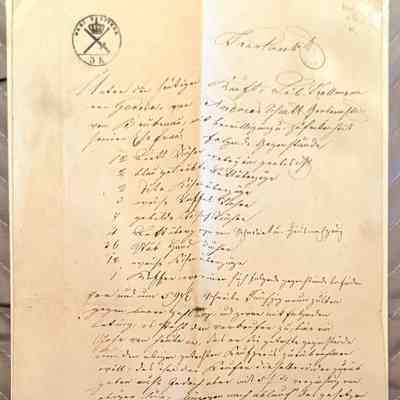 List of Articles Brought by Colman family