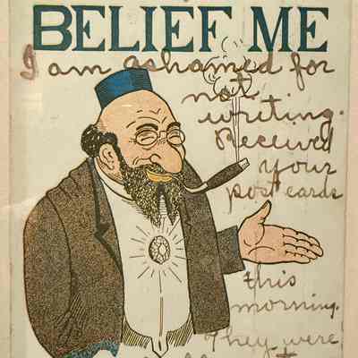 Antisemitic Postcard ("Belief Me")