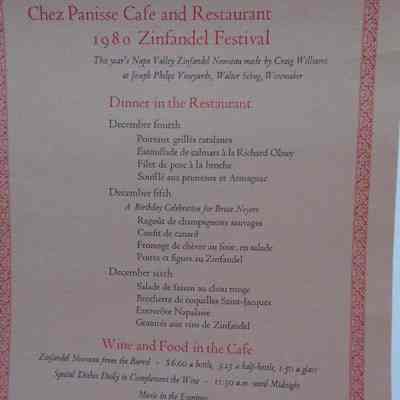 Chez Panisse Menu