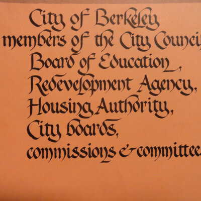 City of Berkeley members of the City Council, Board of Education, Redevelopment Agency, Housing Authority, City boards, (JS541.B5 1989)