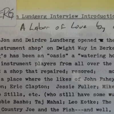 Jon Lundberg interview