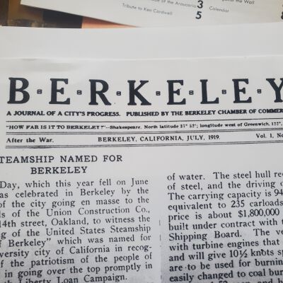 Vessels named Berkeley, compiled by John Aronovici