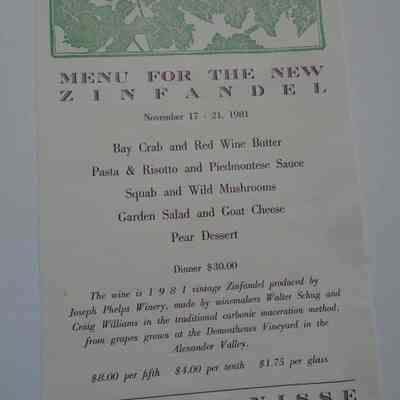 Chez Panisse Menu