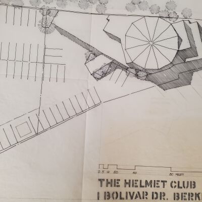 Architectural drawings of the Helmet Club