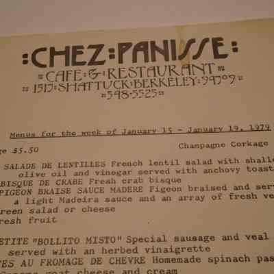 Chez Panisse Menu