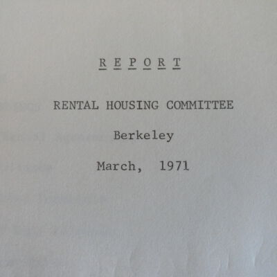 Berkeley Rental Housing Committee records, 1969-1971