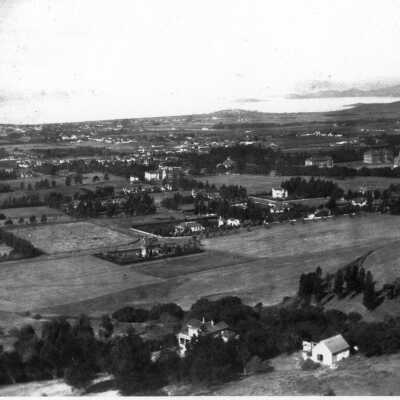 View from hills to bay