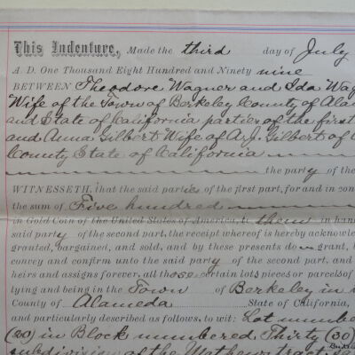 Transfer of property Mathews and Harmon tracts
