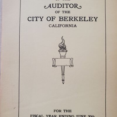 Annual report of the auditor of the city of Berkeley