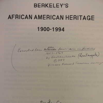 Berkeley's African American Heritage,1900-1994