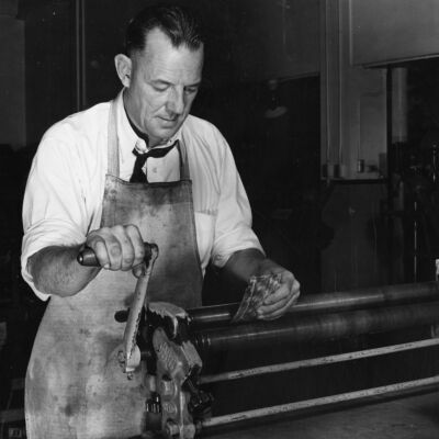 World War II sheet metal roller