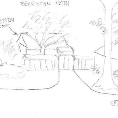 Sketch identifying buildings