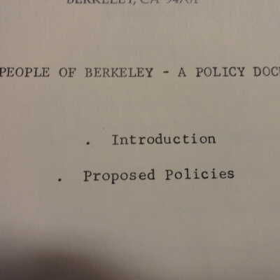 People of Berkeley-A Policy Document