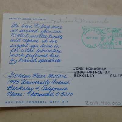 Advertising Card