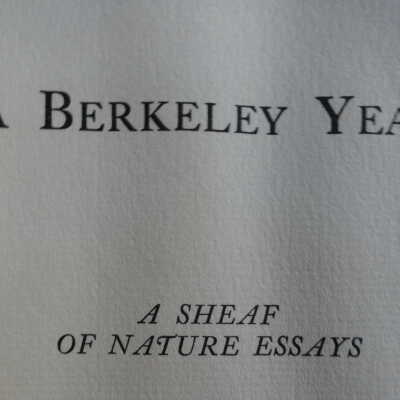 Berkeley Year A sheaf of Nature Essays
