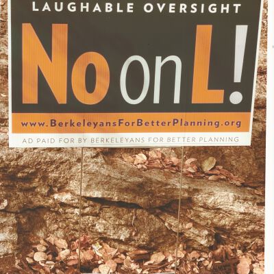 No on L sign