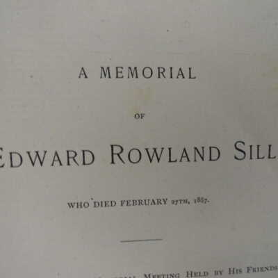 The Prose of Edward Rowland Sill with an Introduction comprising some familiar letters
