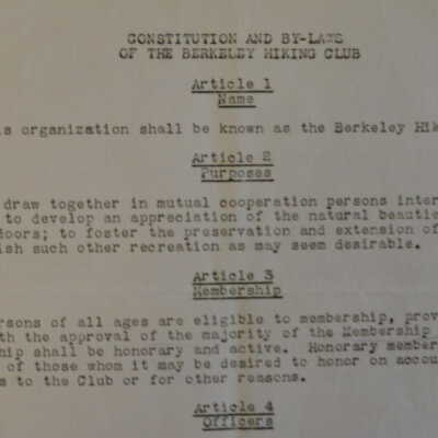 Berkeley Hiking Club records