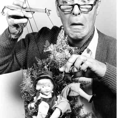 Bernard's (Brian Thompson) Holiday Puppet Show in "Season's Greetings" at the Berkeley Repertory Theatre