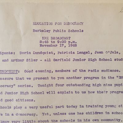 Garfield/King school materials