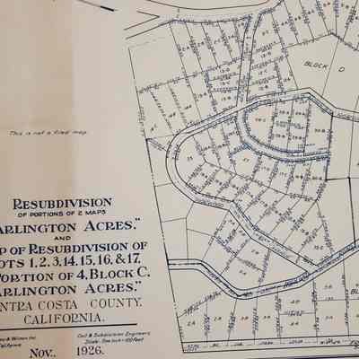 Resubdivision of portion of 2 maps 'Arlington Acres'