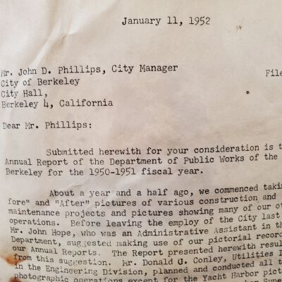 Annual Report Department of Public Works, City of Berkeley 1950-1951.