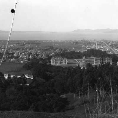 View from hills to bay
