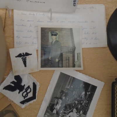 Letter seen through glass case