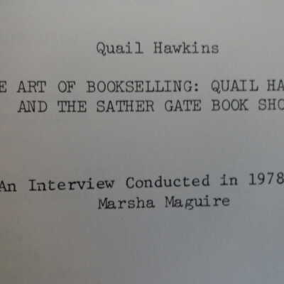 The Art of Bookselling: Quail Hawkins and the Sather Gate Bookshop