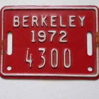 Bicycle License Plate