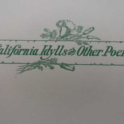 California Idylls and Other Poems