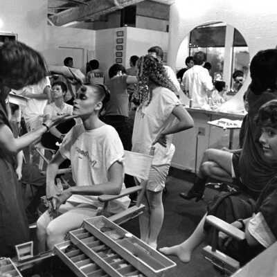 Applying makeup