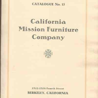 California Mission Furniture Company Catalog
