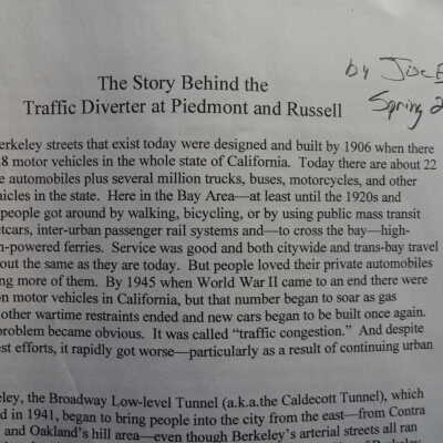 The story behind the traffic diverter at Piedmont and Russell