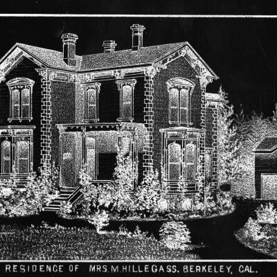 Residence of Mrs. M. Hillegass, Lithograph