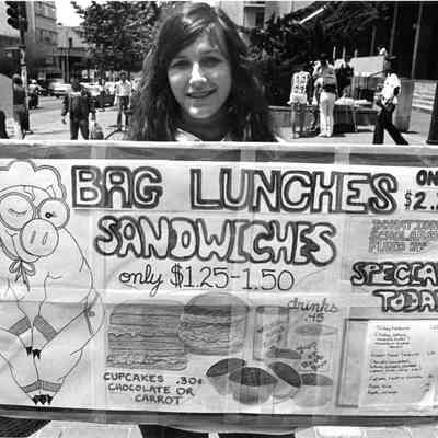 A street vendor at Bancroft and Telegraph