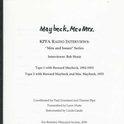 Bernard Maybeck