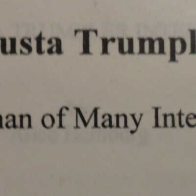Augusta Trumpler A Woman of Many Interests