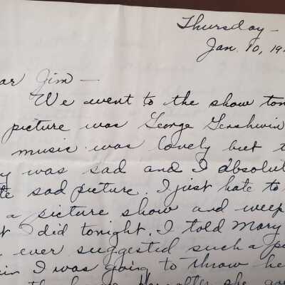 Cecilia Fahey letters to her husband.