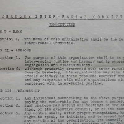 Berkeley Interracial Committee records, 1946-1951