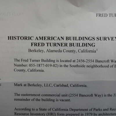 Fred Turner Building survey by Historic American Buildings Survey