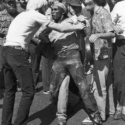 Confrontation between protesters