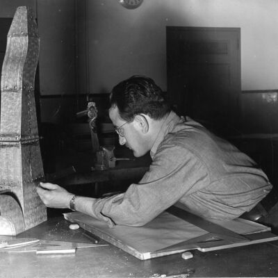 Wolrd War II checking rivet spacing