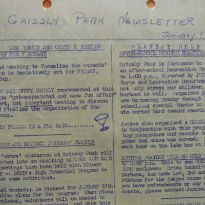 Grizzly Peak School materials