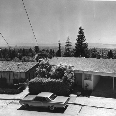 View from hills to bay