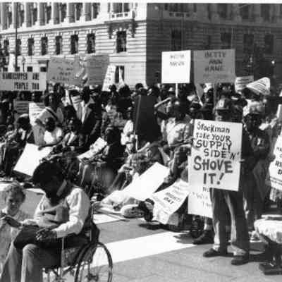 Handicapped Rights Protest