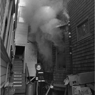 Fire in unidentified building on Walnut Street.