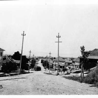 Rose Street looking west from Spruce Street