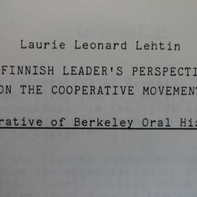 Finnish leader's perspective on the cooperative movement
